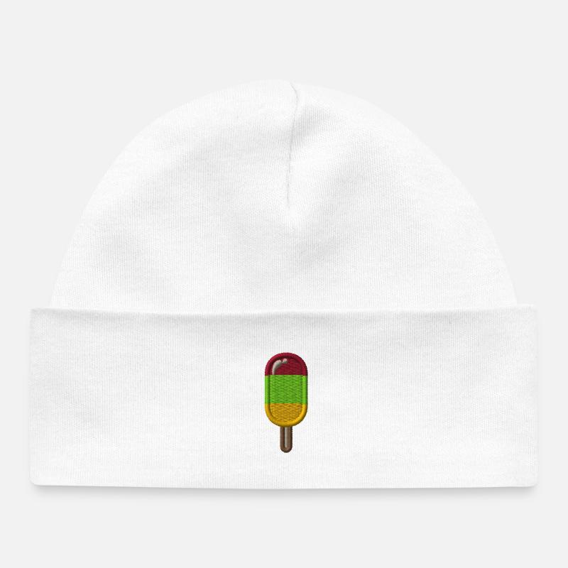 Popsicles - Baby Organic Beanie - white