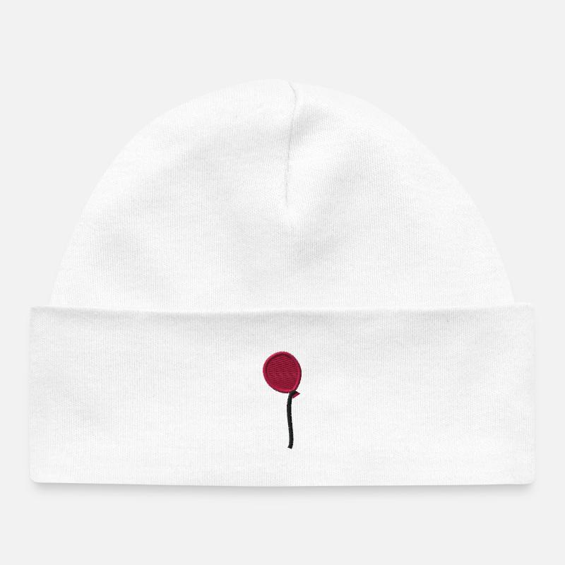 Ballon brodé - Bonnet bébé bio - blanc