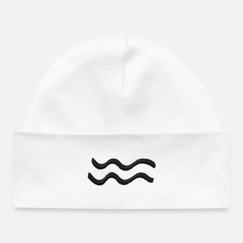 Verseau - Bonnet bébé bio - blanc