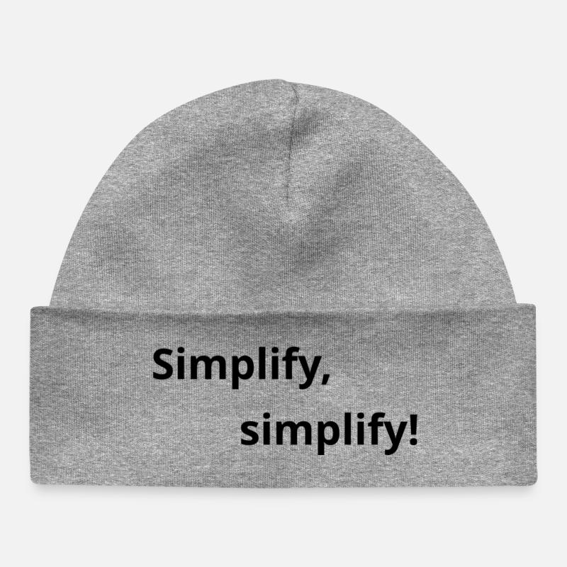Simplify, simplify! - Baby Organic Mütze - Grau meliert