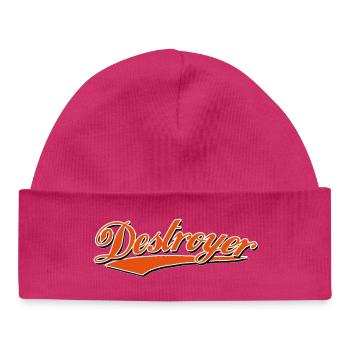 destroyer destroy zerstörer crash bandit - Baby Organic Mütze - hot Pink - Vorne