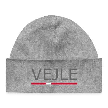 Vejle - Denmark Flag - Dänemark - Baby Organic Mütze - Grau meliert - Vorne