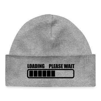 Loading wait a while - Baby Organic Beanie - heather grey - Front