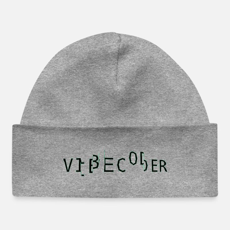 vibecoder_mono bug - Bonnet bébé bio - gris chiné