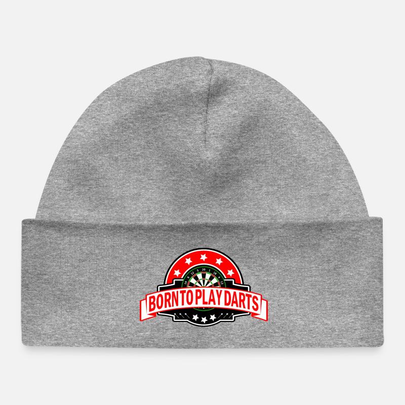 Né à Dart Darts disant drôle - Bonnet bébé bio - gris chiné