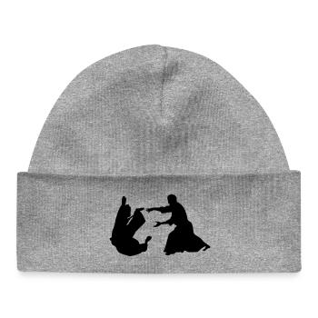 Aikido throw - Baby Organic Beanie - heather grey - Front