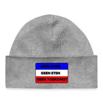 Pas d’agriculteurs pas de nourriture pas d’avenir - Bonnet bébé bio - gris chiné - Devant