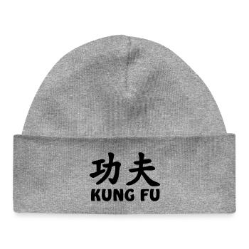 Kung fu logo - Baby Organic Beanie - heather grey - Front