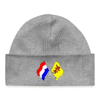 Drapeau des Pays-Bas, Hollande méridionale croisé - Bonnet bébé bio - gris chiné - Devant