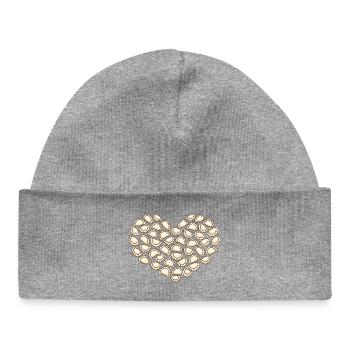 Pelmeni Heart Design – Cadeau pour les amateurs de raviolis - Bonnet bébé bio - gris chiné - Devant