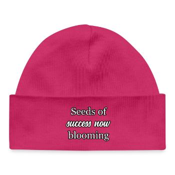 Success Blooming: Seeds of Achievement Growth Art	 - Baby Organic Beanie - heather grey - Front