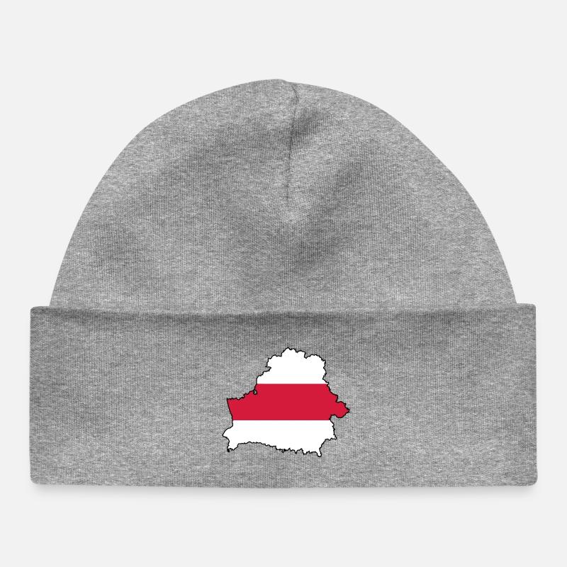 Silhouette de Biélorussie - Bonnet bébé bio - gris chiné