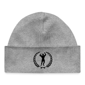 Prix sportif couronne de laurier culturisme - Bonnet bébé bio - gris chiné - Devant