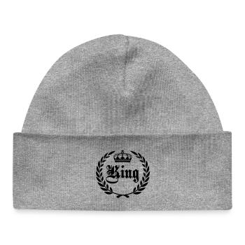 King - Baby Organic Beanie - heather grey - Front