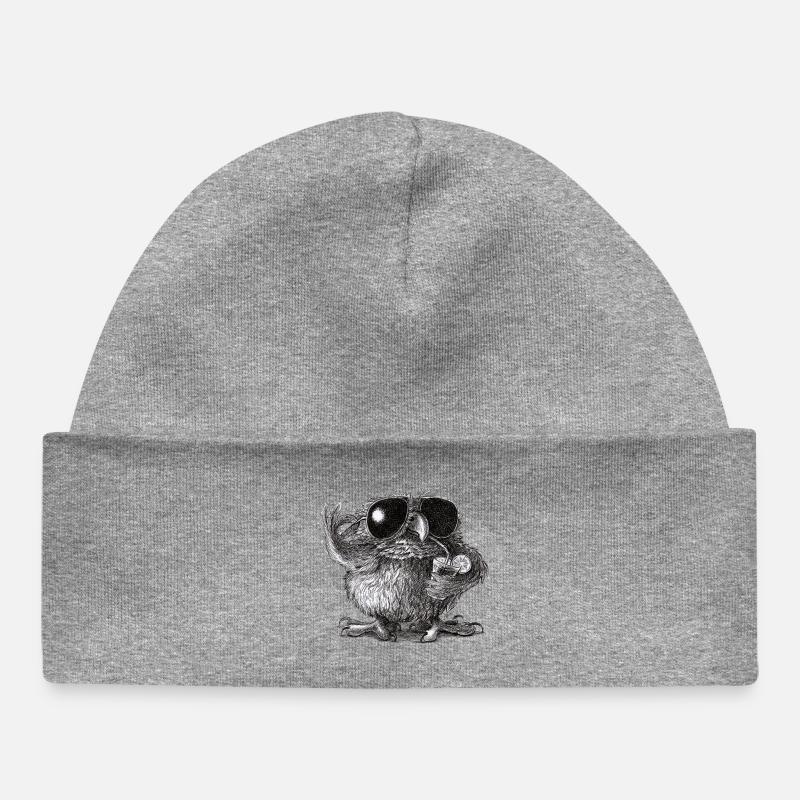 Chouette cool - Bonnet bébé bio - gris chiné