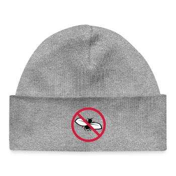 Fly Forbidden Shield - Baby Organic Beanie - heather grey - Front