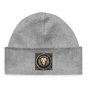 Zodiac Leo - Baby Organic Beanie - heather grey - Front