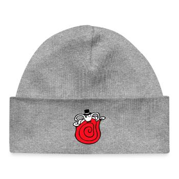 Mr Snail Sir Cylinder Monocle Rich Wealthy - Baby Organic Beanie - heather grey - Front