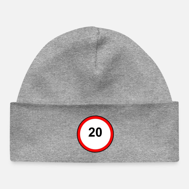 Tempo20 Signe Illustration Rétro - Bonnet bébé bio - gris chiné