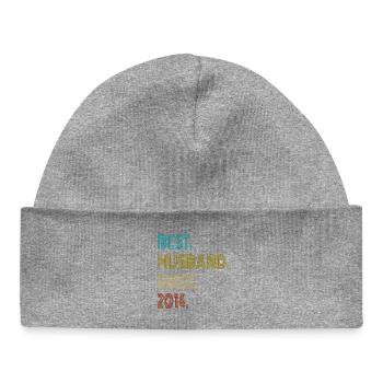 Meilleur mari depuis 2014 - Bonnet bébé bio - gris chiné - Devant
