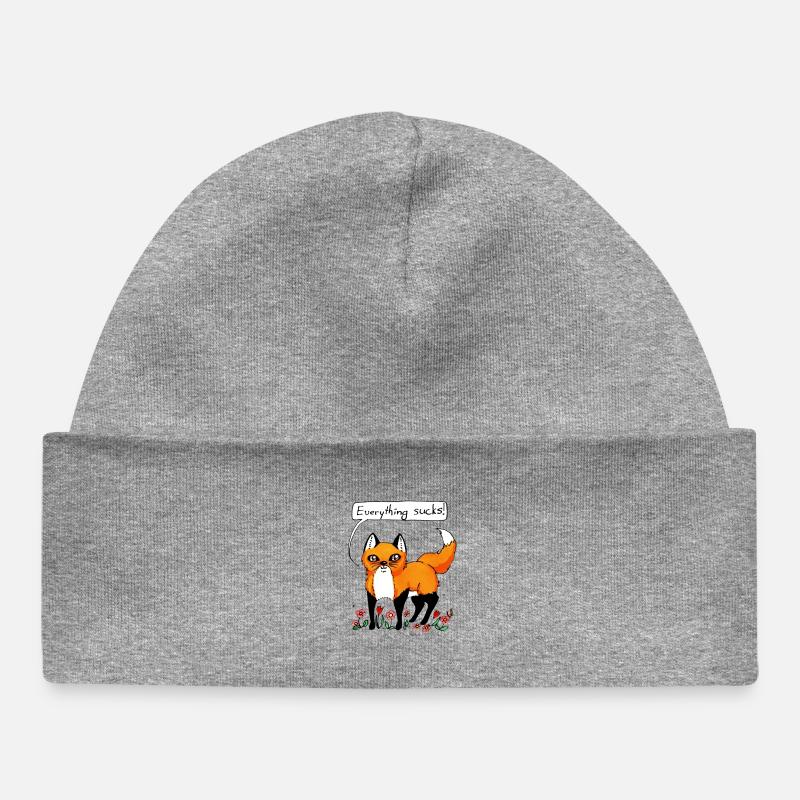 Everything sucks - Bonnet bébé bio - gris chiné