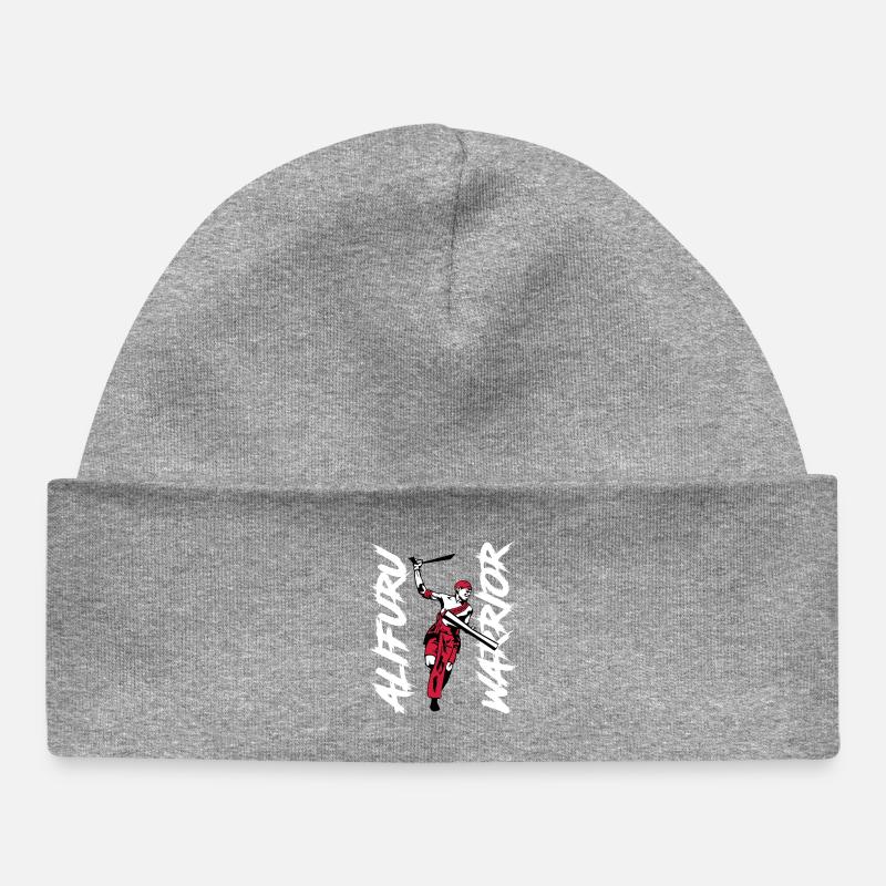 Homme guerrier d'Alifuru - Bonnet bébé bio - gris chiné