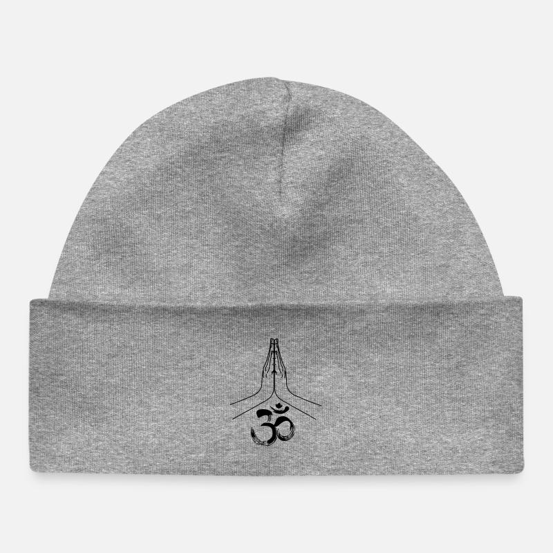 Namaste ohm - Bonnet bébé bio - gris chiné