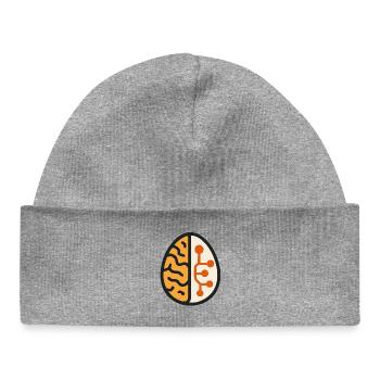 ai humor meme gene artificial intelligence - Baby Organic Beanie - heather grey - Front