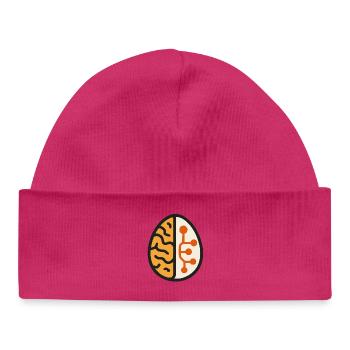 ai humor meme gene artificial intelligence - Baby Organic Beanie - hot pink - Front