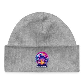 Ramen Cat Neon Cyber Gaming - Baby Organic Beanie - heather grey - Front
