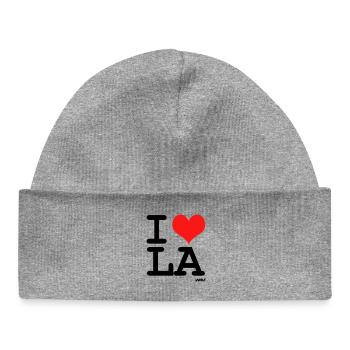 I love LA los angeles - couleurs personnalisables - Bonnet bébé bio - gris chiné - Devant