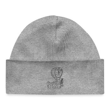 Cobra Vector - Bonnet bébé bio - gris chiné - Devant