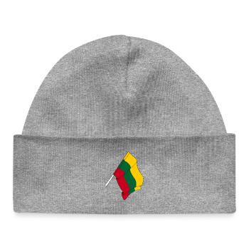 Flag Lithuania - Baby Organic Beanie - heather grey - Front