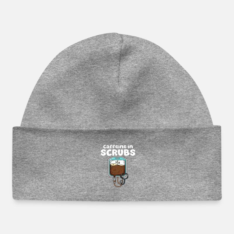 LA CAFÉINE DANS LES GOMMAGES - NURSE GIFT - Bonnet bébé bio - gris chiné
