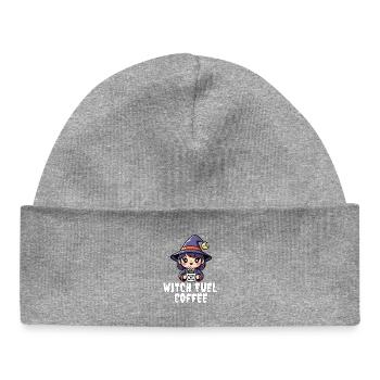 WITCH FUEL COFFEE - WITCH HALLOWEEN - Baby Organic Beanie - heather grey - Front