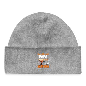 If Papa Can’t Fix It Shirt – Father’s Day Tee - Baby Organic Beanie - heather grey - Front