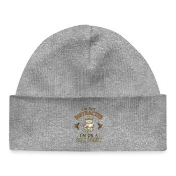 I'm Not Distracted I'm On a Side Quest - Baby Organic Beanie - heather grey - Front