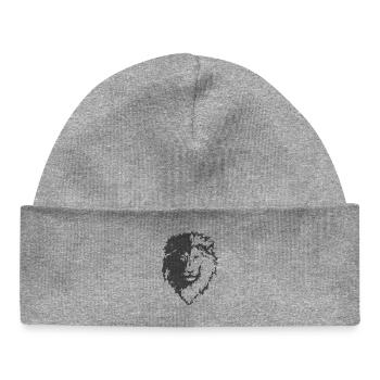 Lion Silhouette - Bonnet bébé bio - gris chiné - Devant