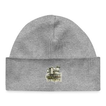 Maison moderne de la jungle urbaine - Bonnet bébé bio - gris chiné - Devant