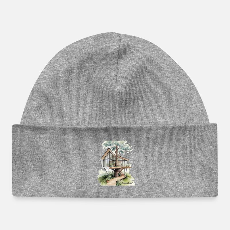 Rêves de la Cabane dans l’Arbre Haven de verre - Bonnet bébé bio - gris chiné