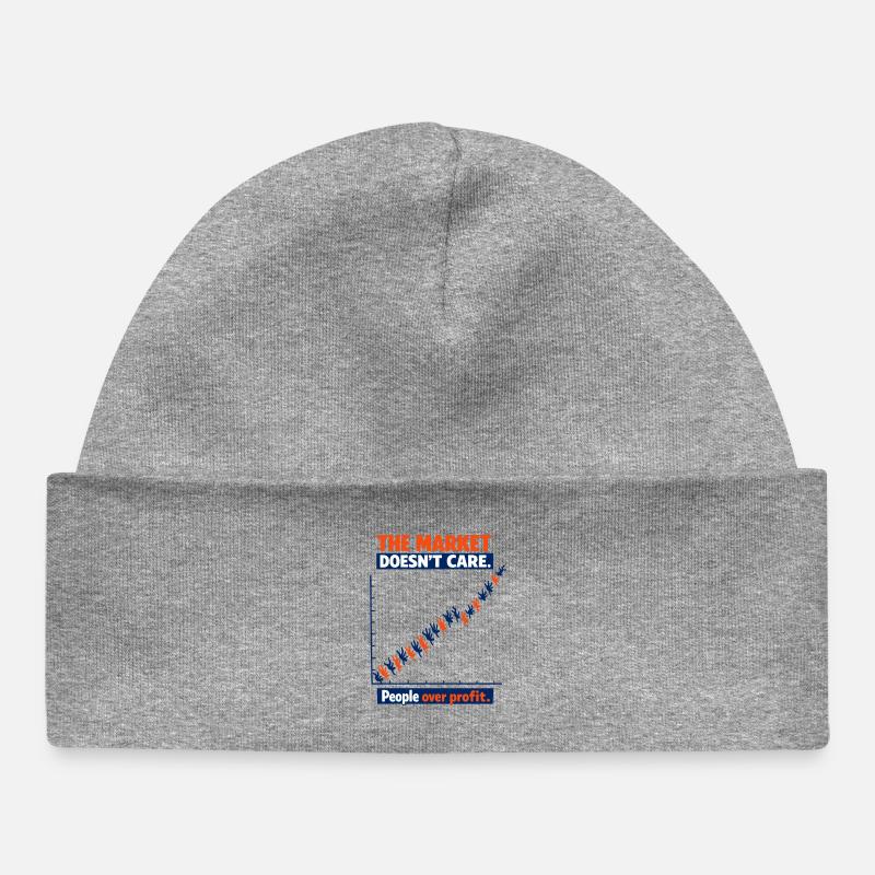 Graphique People Before Profit - Bonnet bébé bio - gris chiné