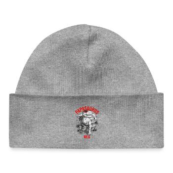 Papasaurus Rex Dinosaure Papa Été - Bonnet bébé bio - gris chiné - Devant