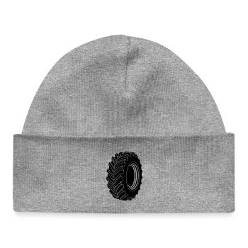 Car tyre heavy transport - Baby Organic Beanie - heather grey - Front