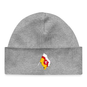 Drapeau de Lubin Pologne - Bonnet bébé bio - gris chiné - Devant