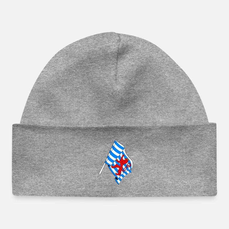 Drapeau Luxembourg Belgique - Bonnet bébé bio - gris chiné