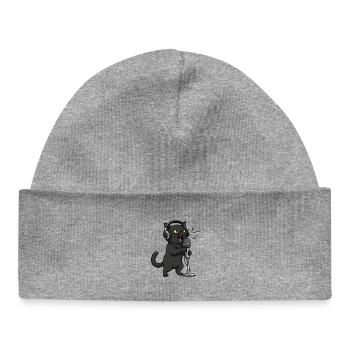 Vocal Shred Chat Singing Music - Baby Organic Beanie - heather grey - Front