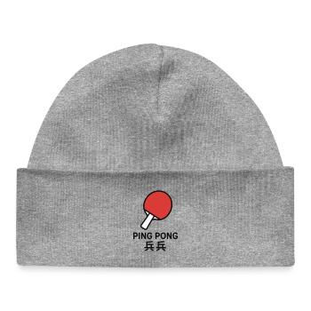 Raquette de Ping-Pong - Tennis de table - Bonnet bébé bio - gris chiné - Devant