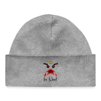 Be Kind – Creepy Red Eyes Horror Design - Bonnet bébé bio - gris chiné - Devant