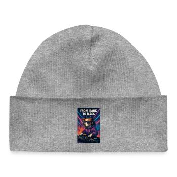Jack Russell Terrier DJ Turntables Bass Techno - Baby Organic Beanie - heather grey - Front