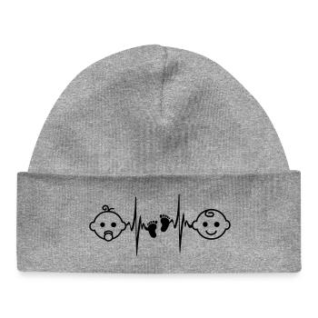 Bébé fille ou garçon - Bonnet bébé bio - gris chiné - Devant